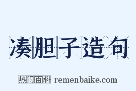 凑胆子造句是什么意思的图片